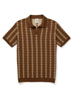 DANDY DEL MAR 100% Cotton Sebastian Shirt Carajillo Pullover Polo Patterned M